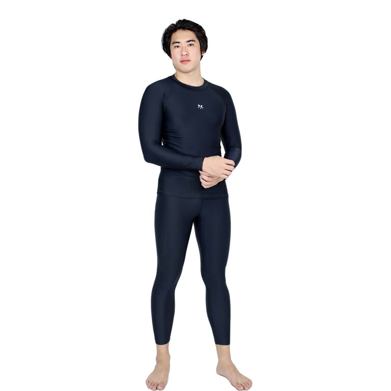 Lasona Men Rash Guard Swimwear Baju Atasan Renang Pria Tangan Panjang Size Besar BM-C3175-L4X - Gambar 2