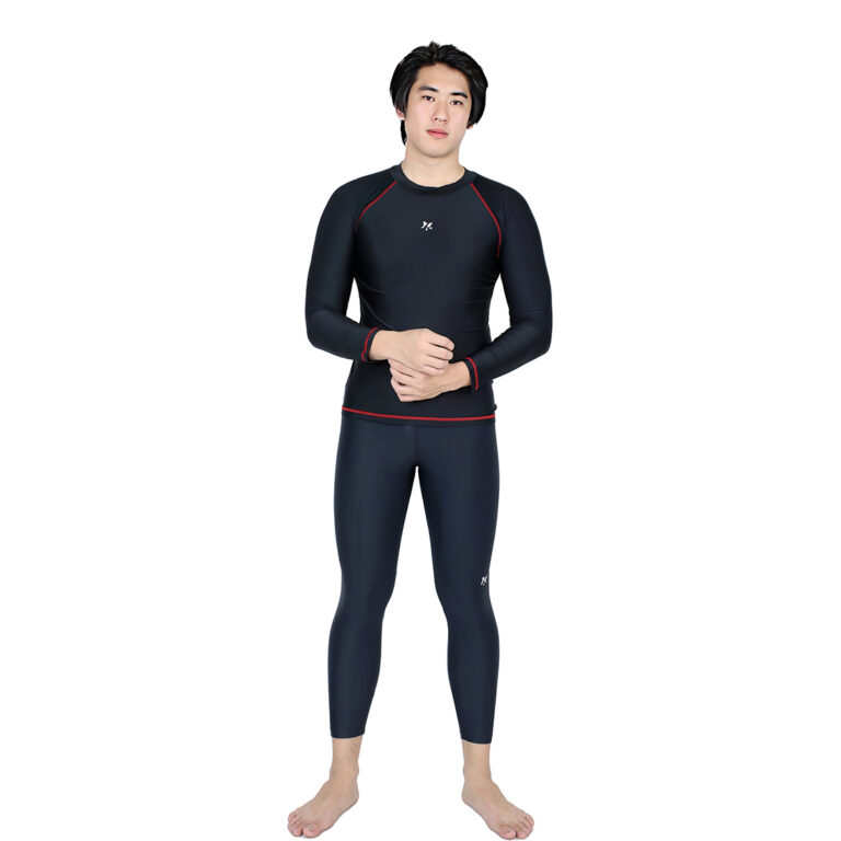 Lasona Men Rash Guard Swimwear Baju Atasan Renang Pria Tangan Panjang Size Besar BM-C3175-L4X - Gambar 7