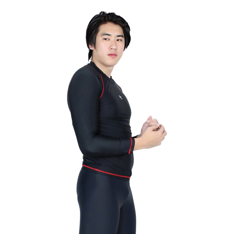 Lasona Men Rash Guard Swimwear Baju Atasan Renang Pria Tangan Panjang Size Besar BM-C3175-L4X - Gambar 8