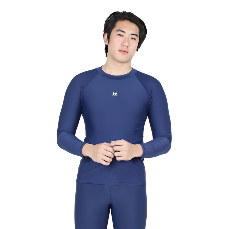 Lasona Men Rash Guard Swimwear Baju Atasan Renang Pria Tangan Panjang Size Besar BM-C3175-L4X - Gambar 17