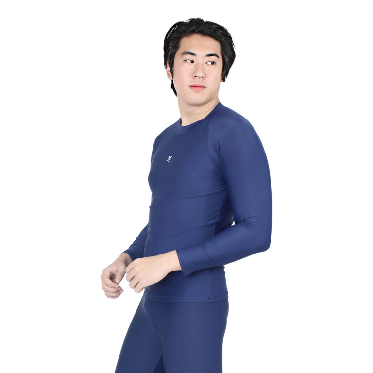 Lasona Men Rash Guard Swimwear Baju Atasan Renang Pria Tangan Panjang Size Besar BM-C3175-L4X - Gambar 19