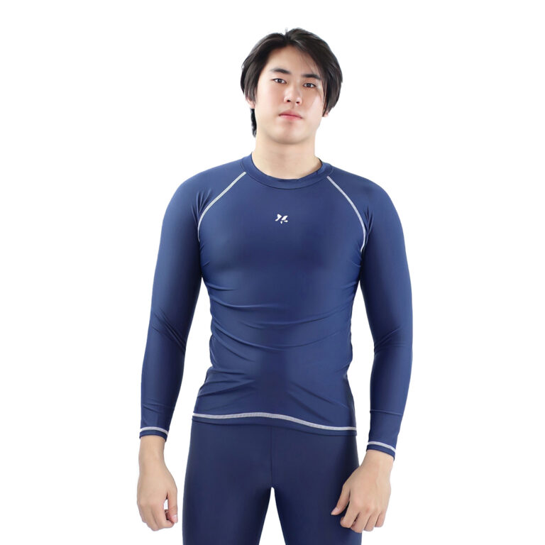 Lasona Men Rash Guard Swimwear Baju Atasan Renang Pria Tangan Panjang Size Besar BM-C3175-L4X - Gambar 22