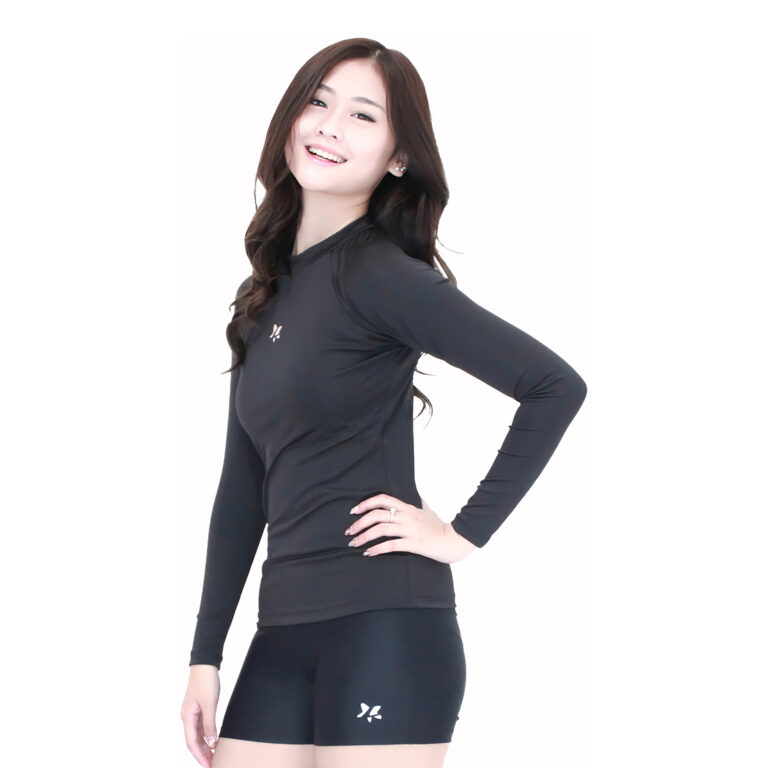 Lasona Silver Women Rash Guard Swimwear Baju Renang Wanita Tangan Panjang Size Besar BRP-C3175-E3X - Image 3