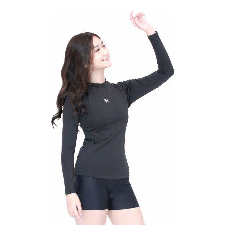 Lasona Silver Women Rash Guard Swimwear Baju Renang Wanita Tangan Panjang Size Besar BRP-C3175-E3X - Image 4