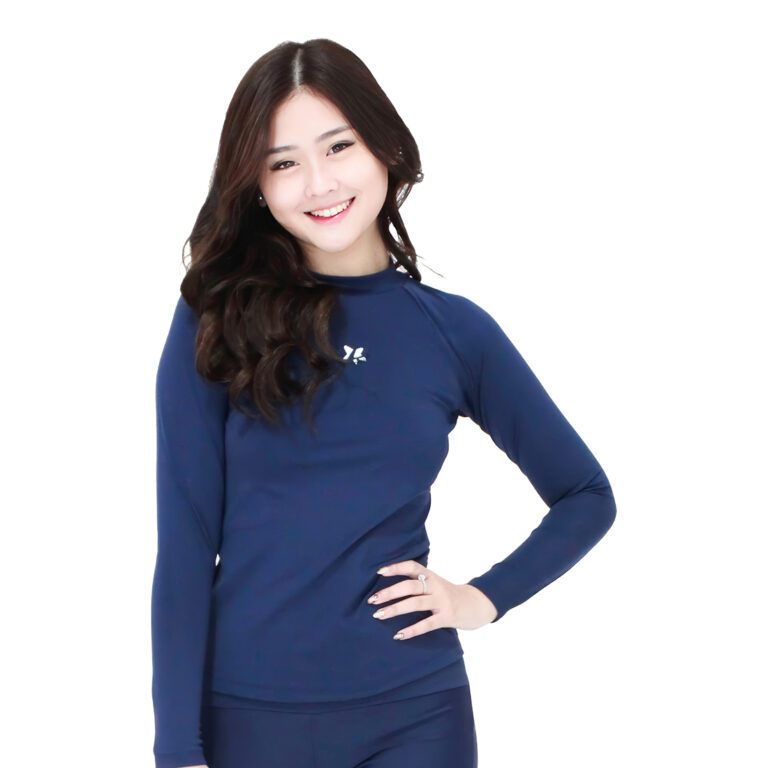 Lasona Silver Women Rash Guard Swimwear Baju Renang Wanita Tangan Panjang Size Besar BRP-C3175-E3X - Image 6