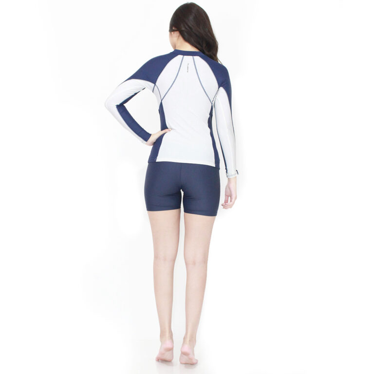 Lasona Women Rash Guard  Swimwear Baju Atasan Renang Wanita Tangan Panjang Size Besar BRP-C3234-L4X - Gambar 8