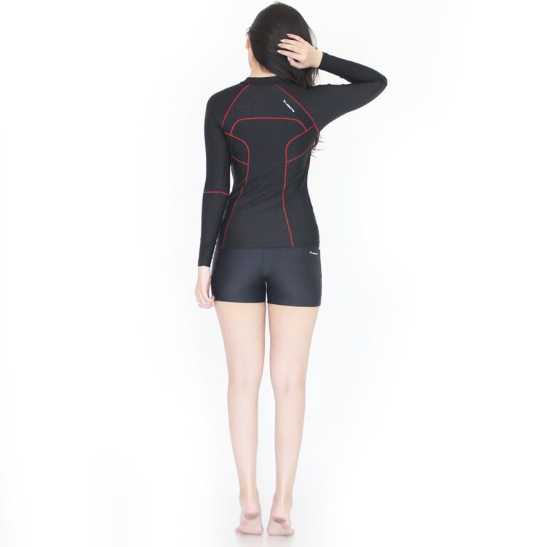 Lasona Women Rash Guard  Swimwear Baju Atasan Renang Wanita Tangan Panjang Size Besar BRP-C3239-L4X - Gambar 9