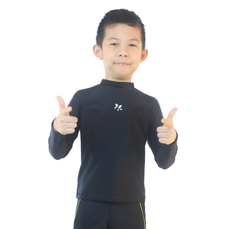 BRP-G3175-L4_Black-Black1.jpg Lasona Kids Rash Guard Swimwear Baju Atasan Renang Anak Tangan Panjang BRP-G3175-L4 - Image 1