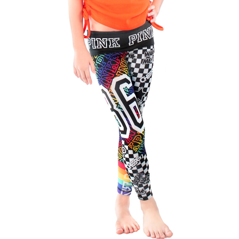 STP-D096T-HE0001_Printing1.jpg Lasona Kids Sportswear Celana Legging Olahraga Panjang Anak Perempuan STP-H096T-HE0001 - Gambar 1