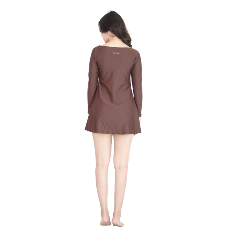 Lasona Women Swimwear Baju Renang Rok Wanita Tangan Panjang Size Besar SWJ-C1286-L4X - Gambar 10