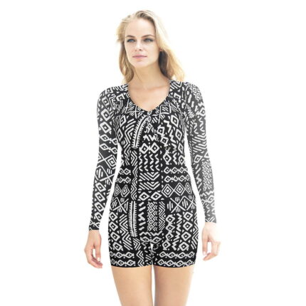 Lasona Women Swimsuit Baju Renang Wanita Tangan Panjang Size Besar TRDP-C1286-L01363X