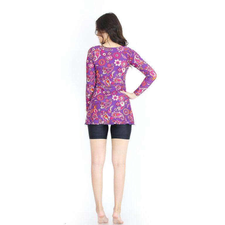 Lasona Women Swimsuit Baju Renang Rok Wanita Tangan Panjang TRDP-C2438J-L01510 - Gambar 5