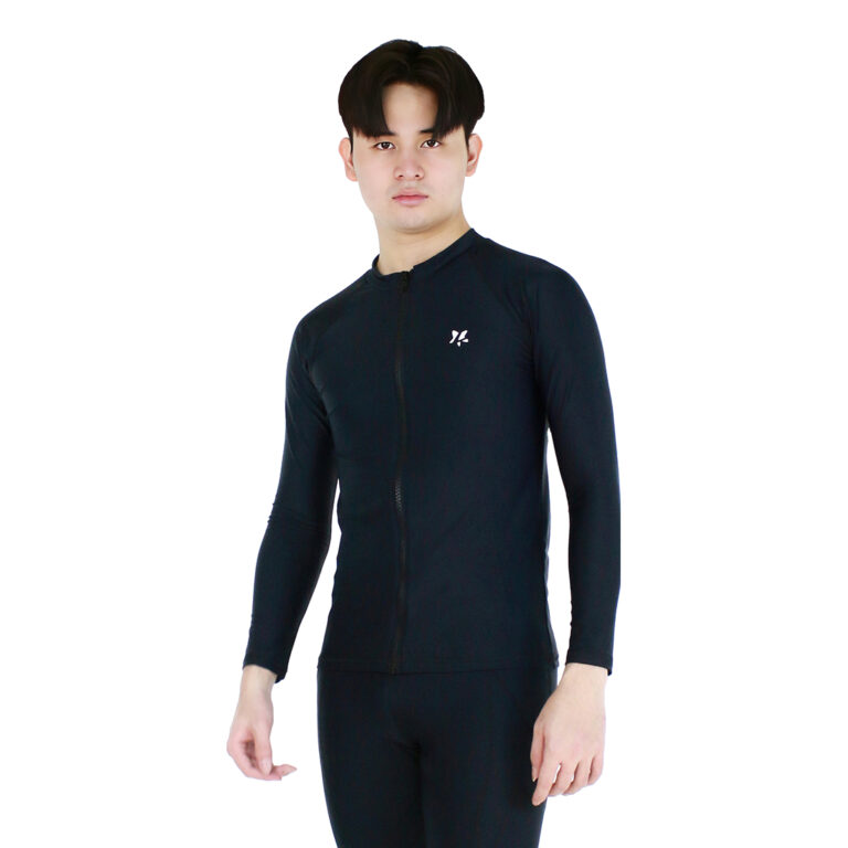 Lasona Men Rash Guard Swimwear Baju Atasan Renang Pria Tangan Panjang BM-C3175R-L4 - Gambar 1