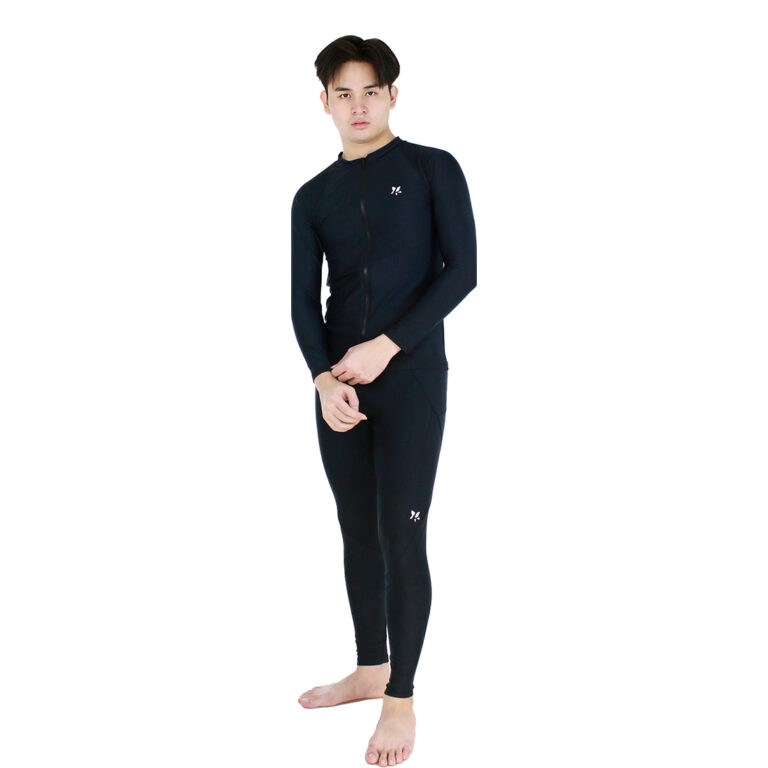 Lasona Men Rash Guard Swimwear Baju Atasan Renang Pria Tangan Panjang BM-C3175R-L4 - Gambar 2