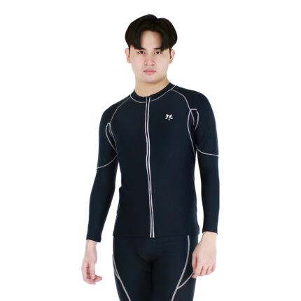 Lasona Men Rash Guard Swimwear Baju Atasan Renang Pria Tangan Panjang BM-C3340R-L4