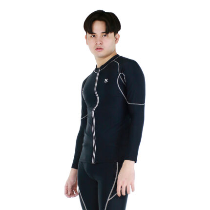 Lasona Men Rash Guard Swimwear Baju Atasan Renang Pria Tangan Panjang BM-C3340R-L4 - Gambar 3