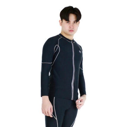 Lasona Men Rash Guard Swimwear Baju Atasan Renang Pria Tangan Panjang BM-C3340R-L4 - Gambar 4