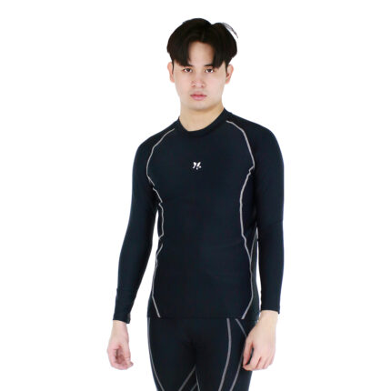 Lasona Men Rash Guard Swimwear Baju Atasan Renang Pria Tangan Panjang BM-C3351-L4