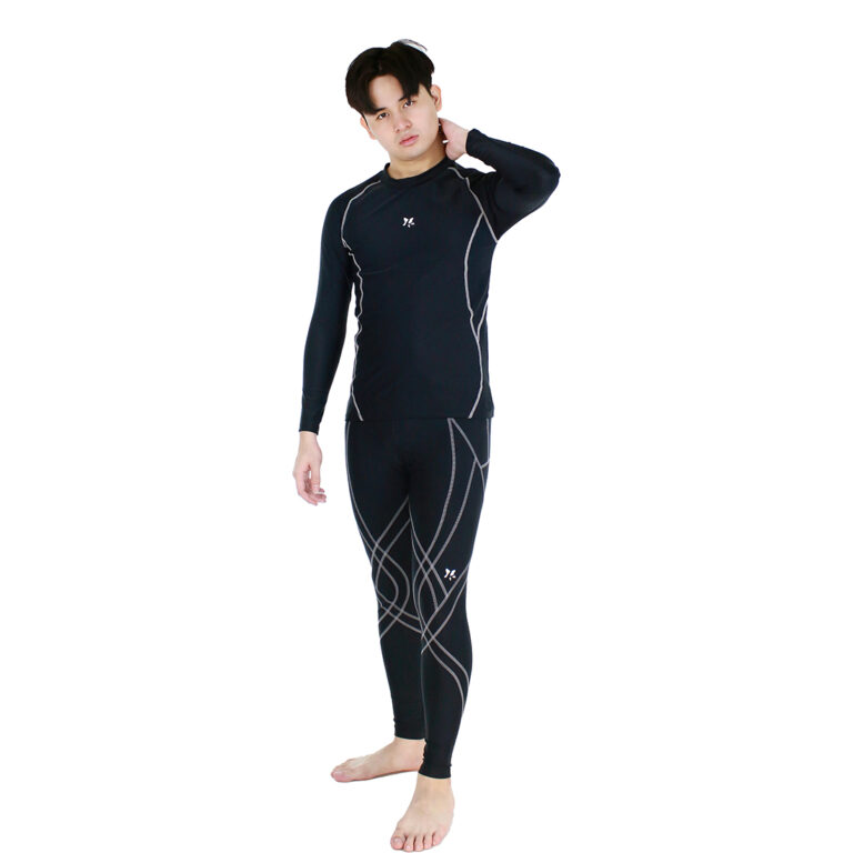 Lasona Men Rash Guard Swimwear Baju Atasan Renang Pria Tangan Panjang BM-C3351-L4 - Image 2