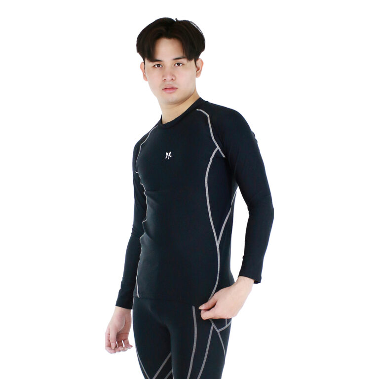 Lasona Men Rash Guard Swimwear Baju Atasan Renang Pria Tangan Panjang BM-C3351-L4 - Image 3