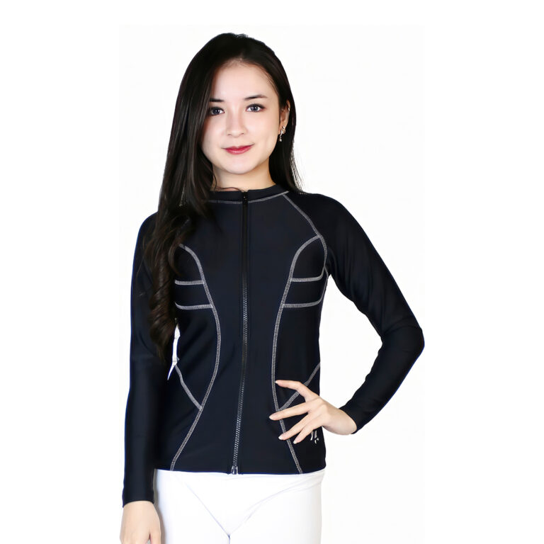 Lasona Women Swimsuit Diving Baju Atasan Renang Wanita Tangan Panjang BRP-C3338R-L4 - Image 1