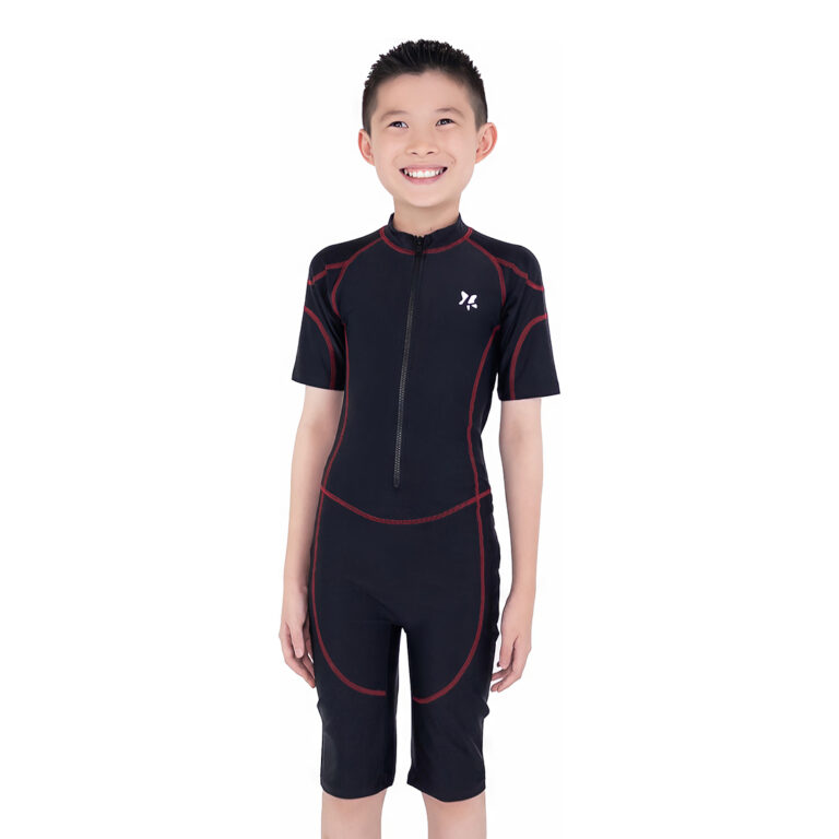 TRJ-E3356-L4_Black-Red1.jpg Lasona Kids Swimsuit Baju Renang Diving Anak TRJ-E3356-L4 - Image 1