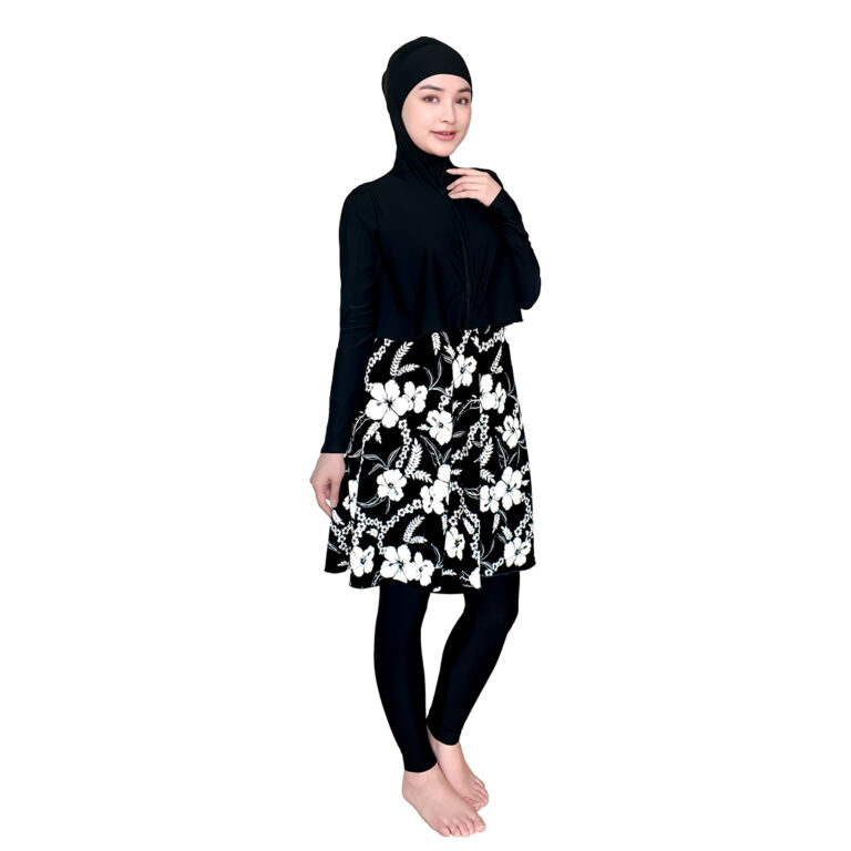 Lasona Women Burkini Hijab Swimwear Loose Style Baju Renang Muslim Wanita TRPM-C3366-L01631 - Gambar 4