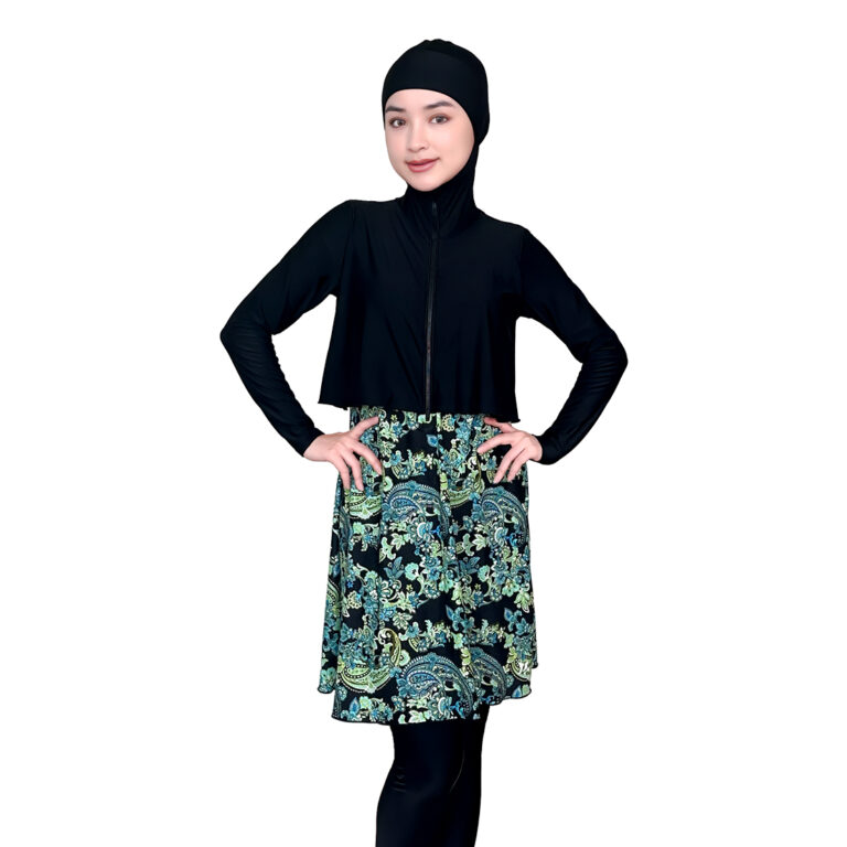 Lasona Women Burkini Hijab Swimwear Loose Style Baju Renang Muslim Wanita TRPM-C3366-L01950 - Gambar 1