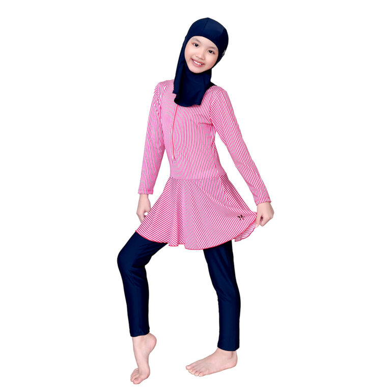 Lasona Kids Burkini Hijab Swimwear Baju Renang Muslim Anak Perempuan TRPM-G3344-L01010 - Image 3