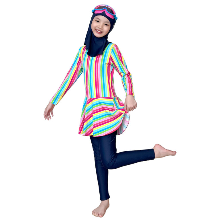 Lasona Kids Burkini Hijab Swimwear Baju Renang Muslim Anak Perempuan TRPM-G3344-L01204 - Gambar 2