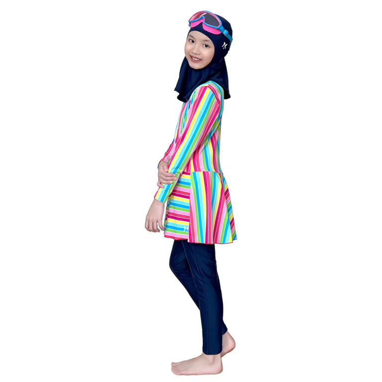 Lasona Kids Burkini Hijab Swimwear Baju Renang Muslim Anak Perempuan TRPM-G3344-L01204 - Gambar 3