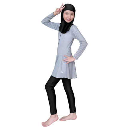 Lasona Kids Burkini Hijab Swimwear Baju Renang Muslim Anak Perempuan TRPM-G3344-L01343 - Gambar 3