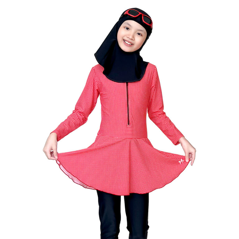 Lasona Kids Burkini Hijab Swimwear Baju Renang Muslim Anak Perempuan TRPM-G3344-L01517 - Gambar 1