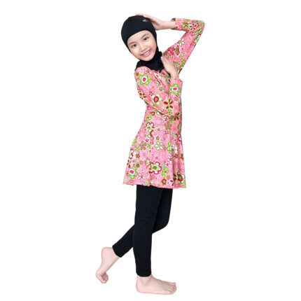 Lasona Kids Burkini Hijab Swimwear Baju Renang Muslim Anak Perempuan TRPM-G3344-L01690 - Gambar 4