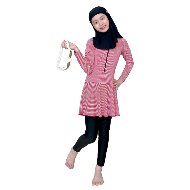 Lasona Kids Burkini Hijab Swimwear Baju Renang Muslim Anak Perempuan TRPM-G3344-L0587 - Gambar 2