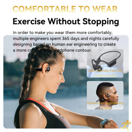 Lasona Earphones IPX8 Waterproof Headset for Swimming Bluetooth 5.4 Wireless Sport Headphones MP3 32G RAM AS-HS-006-AC - Image 2