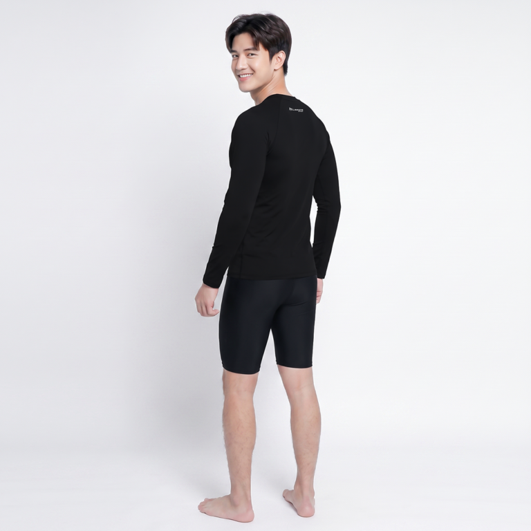 Lasona Silver Men Rash Guard Swimwear Baju Atasan Renang Pria Tangan Panjang BM-C3175-E3 - Image 5