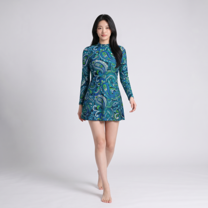 Lasona Women Swimwear Baju Renang Rok Wanita Tangan Panjang SWJ-C1578-L01531 - Image 2