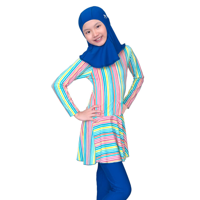 Lasona Kids Burkini Hijab Swimwear Baju Renang Muslim Anak Perempuan TRPM-G3344-L01913 - Image 4